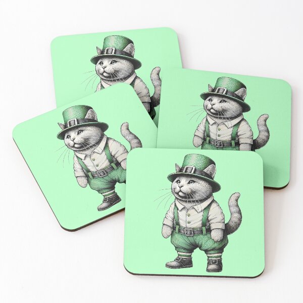 Item preview, Lucky Kitty: St. Patrick’s Day Cat designed and sold by TSQ.