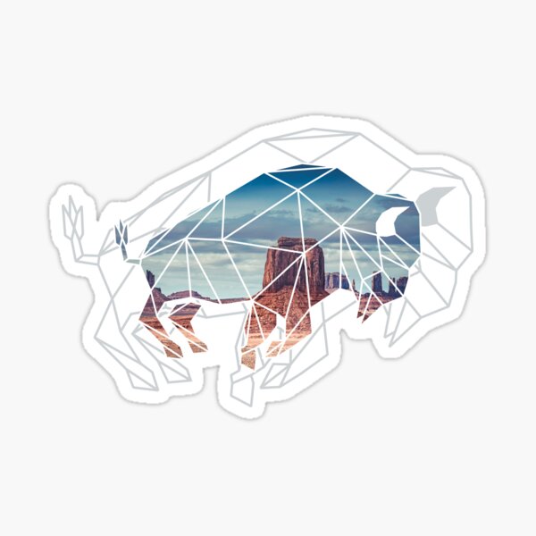 Item preview, Geometric Polygon Bison Art Photography Wall Print designed and sold by DesignbyAnimetrix.