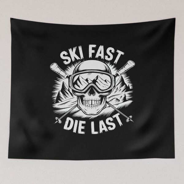 Item preview, Ski Fast Die Last | Funny Skiing Quote designed and sold by tmerchtrends.