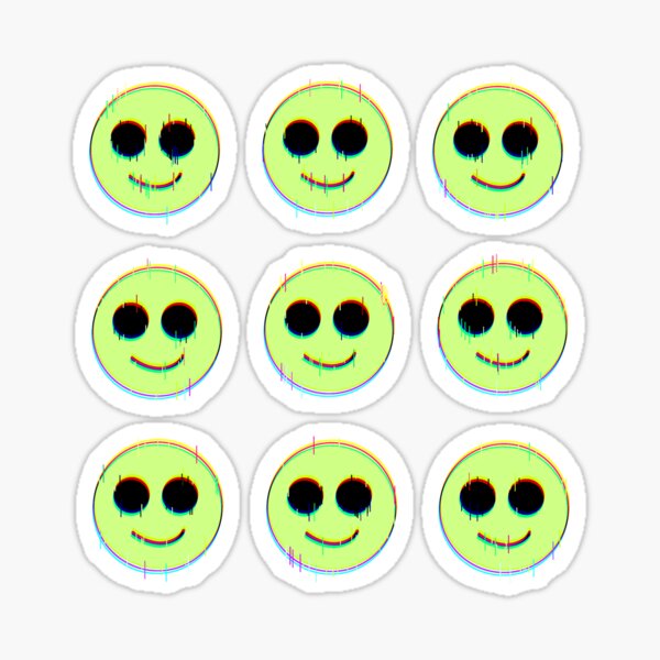 Item preview, Glitchy Smiley Face Sheet designed and sold by artbyemme.