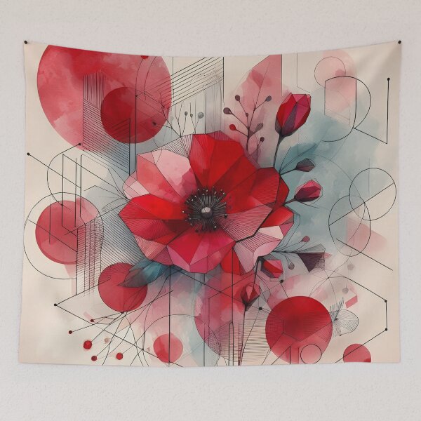 Item preview, Modern Floral Red Abstract Flowers  designed and sold by GraphicsClub.