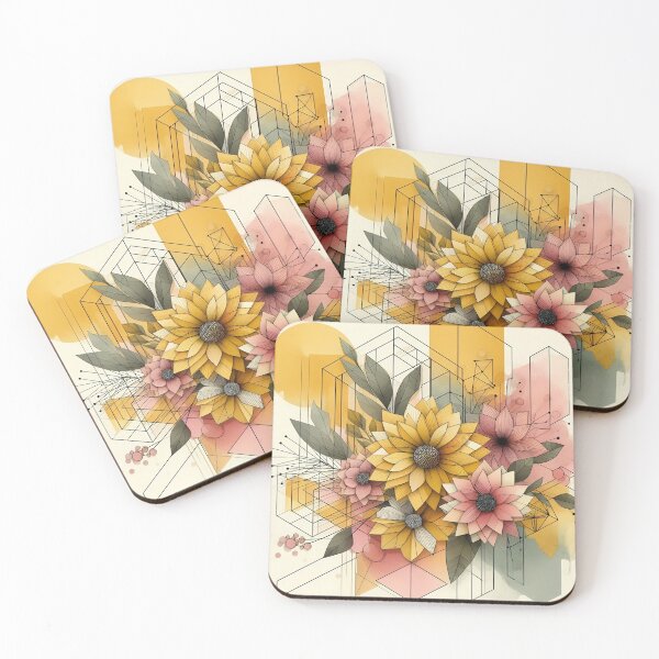 Item preview, Modern Floral Yellow Abstract Flowers  designed and sold by GraphicsClub.