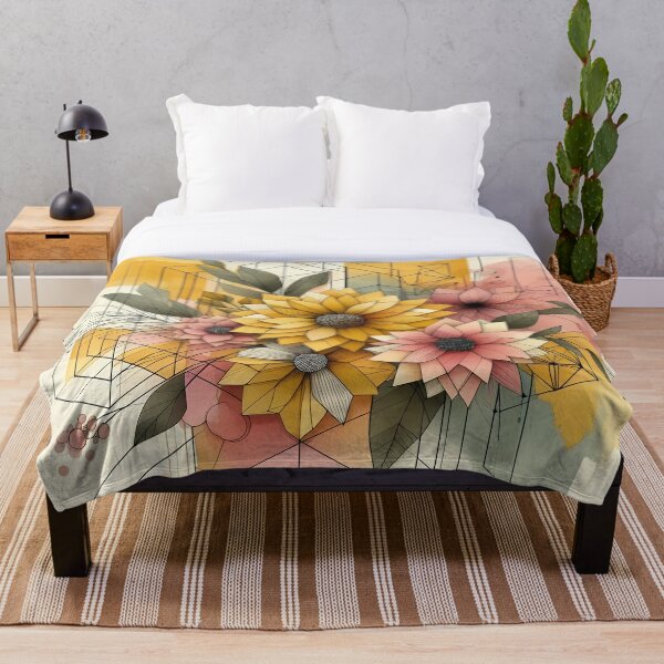 Item preview, Modern Floral Yellow Abstract Flowers  designed and sold by GraphicsClub.