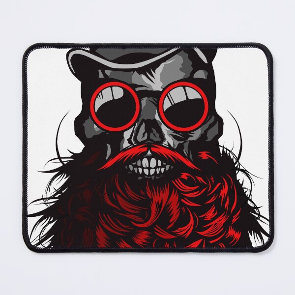 Item preview, skull hipster hat skull beard mustache round sunglasses bearded designed and sold by Achille3777.