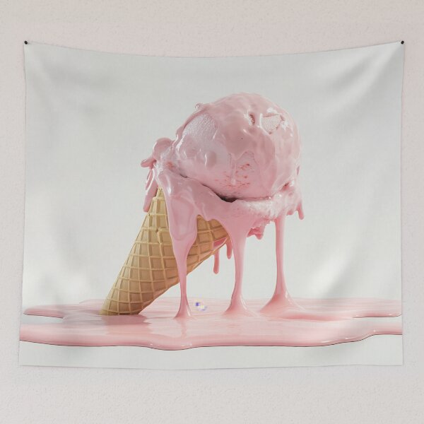 Item preview, Ice cream cone melting on surface designed and sold by anytka.