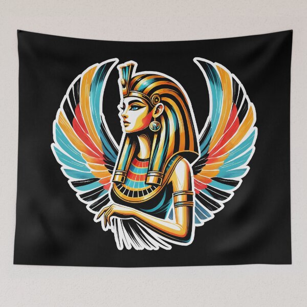 Item preview, Egyptian Queen Art – Cleopatra Inspired Goddess, Feminine Power, and Mythology Design designed and sold by DrawHandArt.