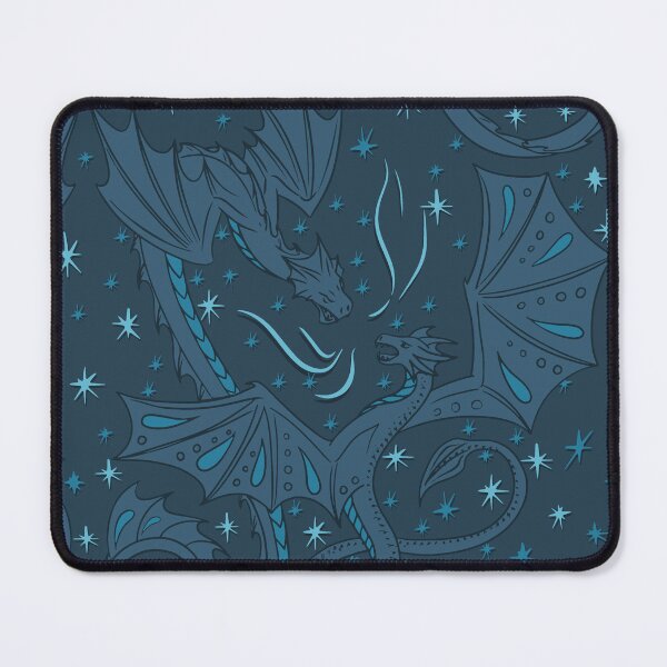Item preview, Duelo de dragones: resplandor místico en tonos azules oscuros designed and sold by wild.geranium.design.