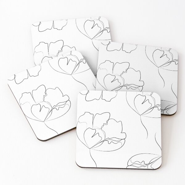 Item preview, Continuous Line Modern Flowers designed and sold by Yuliik.