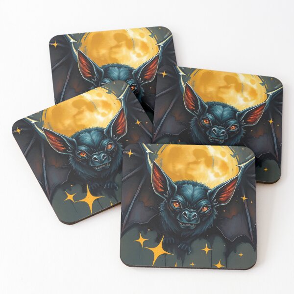 Item preview, Midnight Bat & Full Moon – Nocturnal Animal Art designed and sold by WildlifeInc.