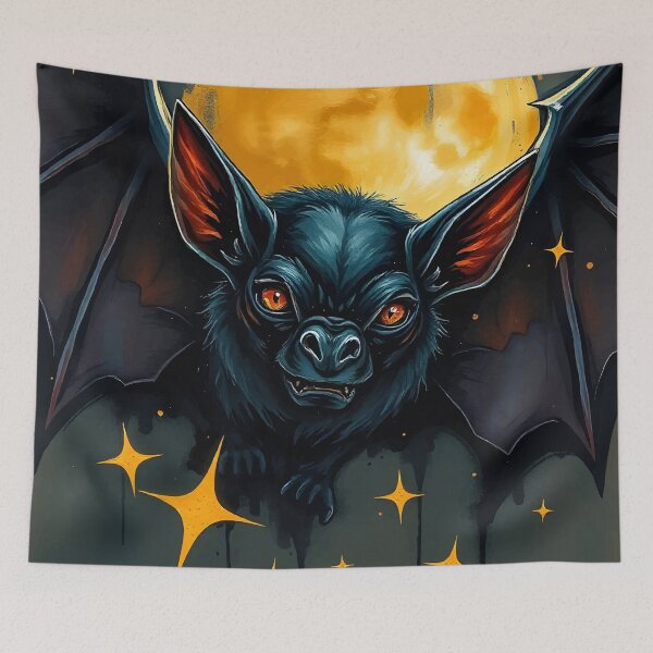Item preview, Midnight Bat & Full Moon – Nocturnal Animal Art designed and sold by WildlifeInc.