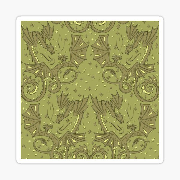 Artikel-Vorschau von Drachenduell - Mystic Blaze in Goldgelb, designt und verkauft von wild.geranium.design.