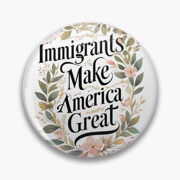 Item preview, Immigrants Make America Great - Delicate Floral Frame Design designed and sold by MOBI-CASE.