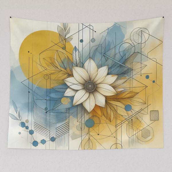 Item preview, Modern Floral White Abstract Flowers  designed and sold by GraphicsClub.