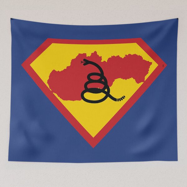 Item preview, SLOVAK SHIELD - Freedom Is The Superpower - Modern Gadsden Snake Flag - Dont Tread On Me SUPERHERO SLOVAKIA design designed and sold by pelagio.