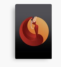 Art Deco styled Spain Flamenco dancer Canvas Print