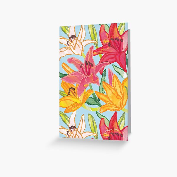 Lily Postcard (Liljan lumo) - Vertical Greeting Card
