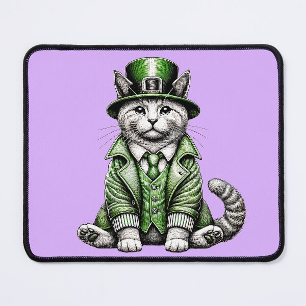 Item preview, Dapper Kitty: St. Patrick’s Day Cat designed and sold by TSQ.