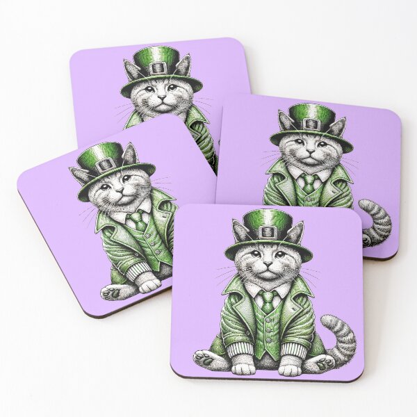 Item preview, Dapper Kitty: St. Patrick’s Day Cat designed and sold by TSQ.