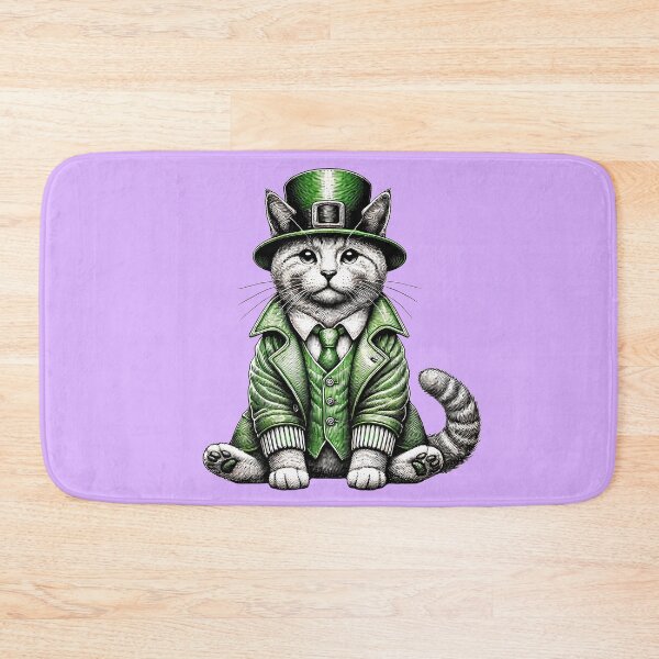 Item preview, Dapper Kitty: St. Patrick’s Day Cat designed and sold by TSQ.