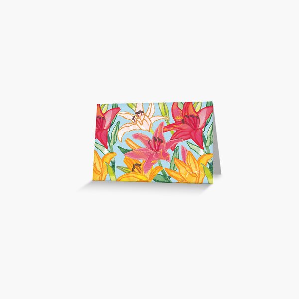 Lily Postcard (Liljan lumo) - Horizontal Greeting Card