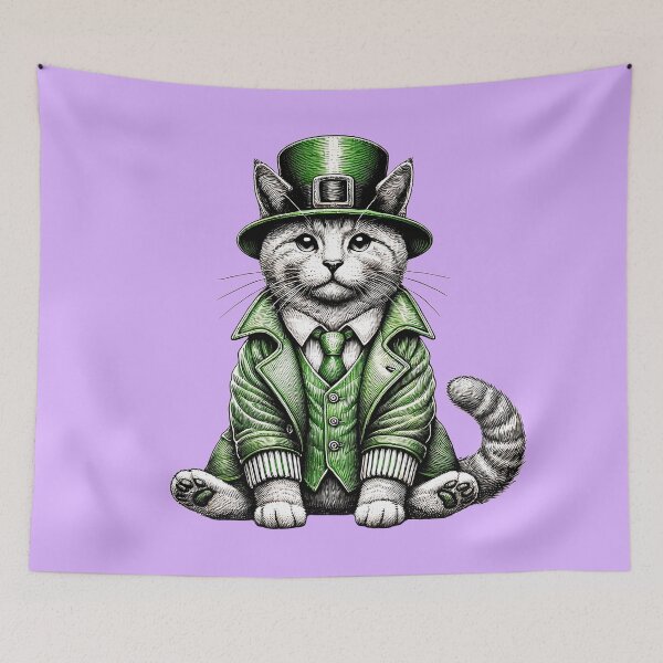 Item preview, Dapper Kitty: St. Patrick’s Day Cat designed and sold by TSQ.