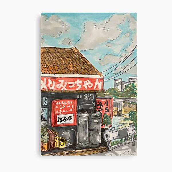 Item preview, Japanese countryside watercolour  designed and sold by thepicturepatch.