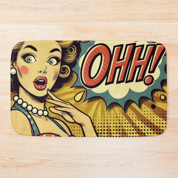Item preview, Retro Pop Art Woman with 'OHH!' Expression designed and sold by AhaPrint.