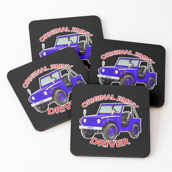 Item preview, Vintage Bright Blue Lime Suzuki Jimny 4x4 Classic Off-Road Art designed and sold by Michael van der Hoorn.