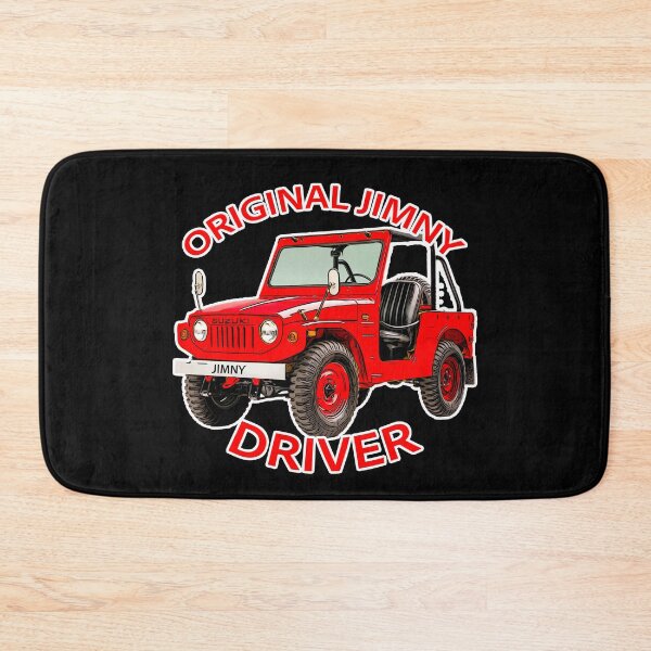 Item preview, Vintage Bright Red Lime Suzuki Jimny 4x4 Classic Off-Road Art designed and sold by Michael van der Hoorn.