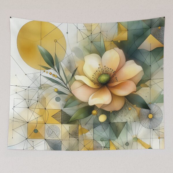 Item preview, Modern Floral Yellow Abstract Flower designed and sold by GraphicsClub.
