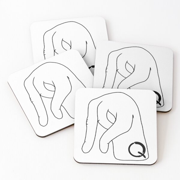Artikelvorschau, ASL-Buchstabe Q entworfen und verkauft von Artistkhg.