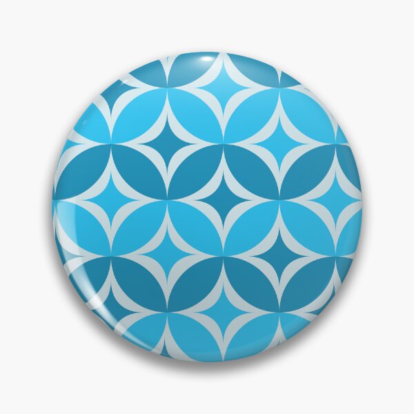 Item preview, Retro Blue Atomic Starburst Pattern  designed and sold by newburyboutique.