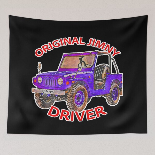 Item preview, Vintage Blue Suzuki Jimny 4x4 Classic Off-Road Art designed and sold by Michael van der Hoorn.