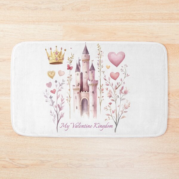 Item preview, My Valentine's Kingdom - Enchanting Watercolor Castle Digital Art Print designed and sold by AnnDesignStudio.