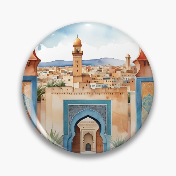 Item preview, Fez Morocco -  Retro Travel Art designed and sold by JessArty ⭐⭐⭐⭐⭐.