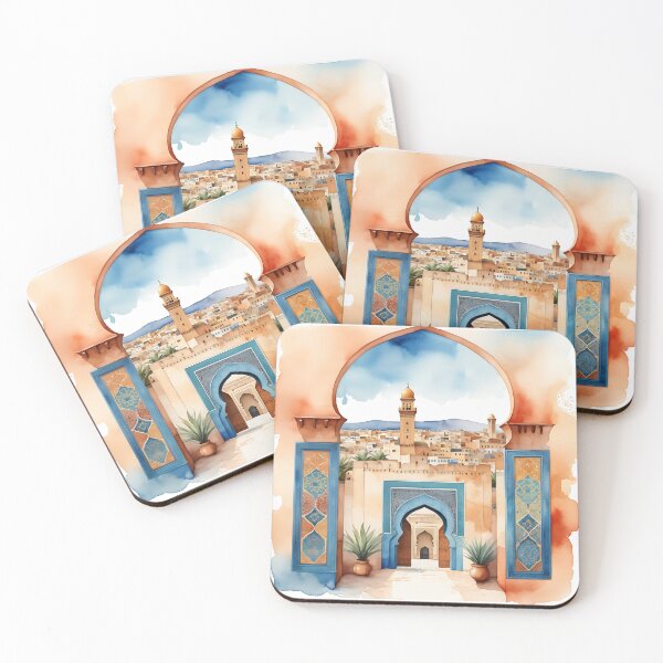 Item preview, Fez Morocco -  Retro Travel Art designed and sold by JessArty ⭐⭐⭐⭐⭐.