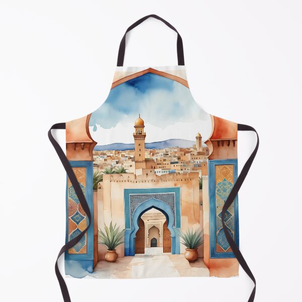 Item preview, Fez Morocco -  Retro Travel Art designed and sold by JessArty ⭐⭐⭐⭐⭐.