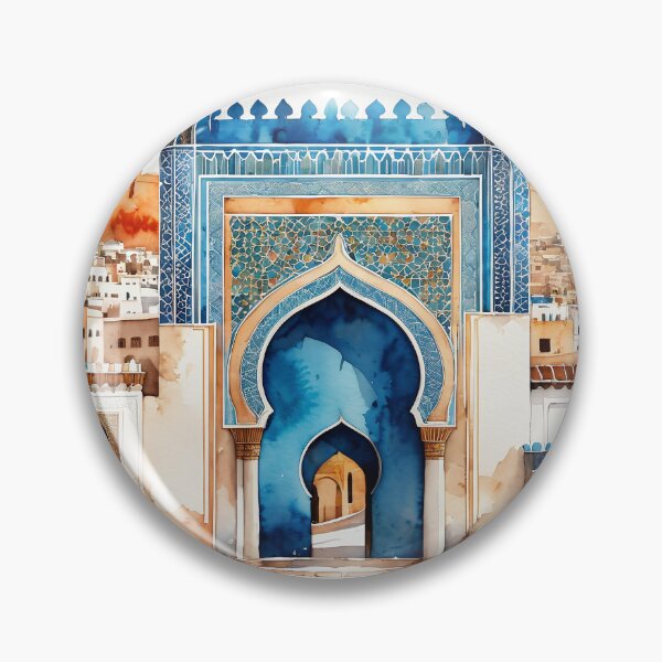 Item preview, Fez Morocco -  Watercolor Retro Travel Art designed and sold by JessArty ⭐⭐⭐⭐⭐.