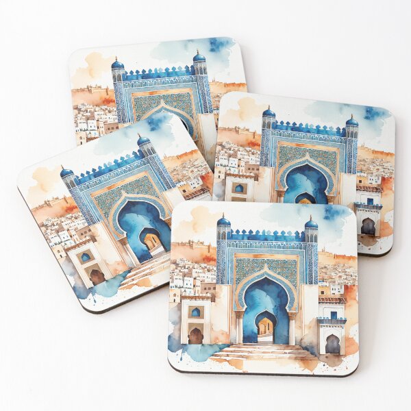 Item preview, Fez Morocco -  Watercolor Retro Travel Art designed and sold by JessArty ⭐⭐⭐⭐⭐.