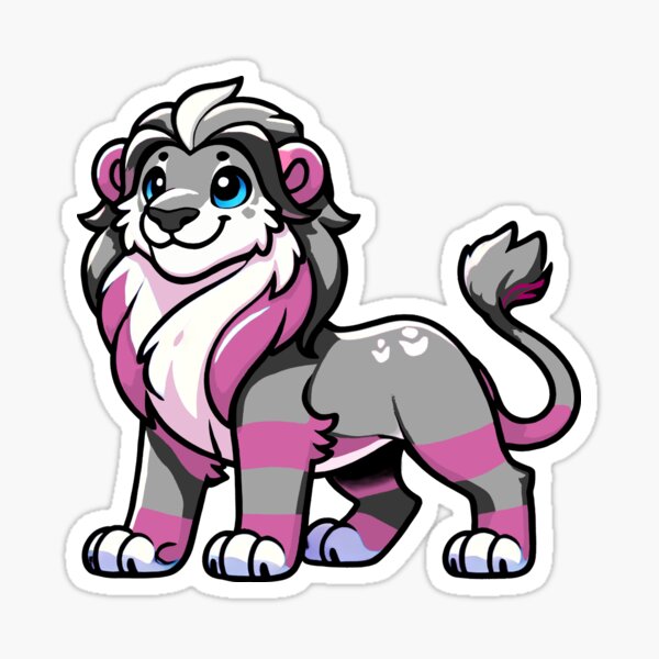 Proud Asexual Pride Lion Sticker