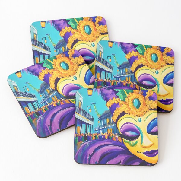 Item preview, Mardi Gras Magic in New Orleans - A Celebration of Color, Masks, and Festive Cheer AI Generated Art designed and sold by OlfactoART Studio.
