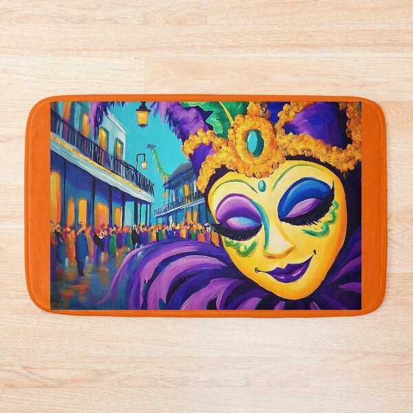 Item preview, Mardi Gras Magic in New Orleans - A Celebration of Color, Masks, and Festive Cheer AI Generated Art designed and sold by OlfactoART Studio.
