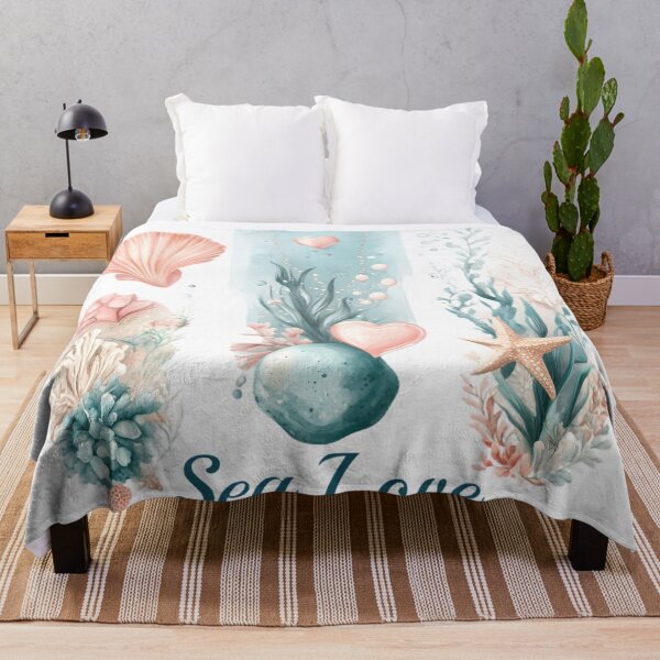 Item preview, Sea Love Watercolor Valentine's Day Clipart and Beach Romance Digital Art designed and sold by AnnDesignStudio.