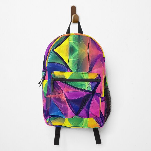 Item preview, Vivid Kaleidoscopic Abstract – Geometric Light Waves designed and sold by SteadyRolling.