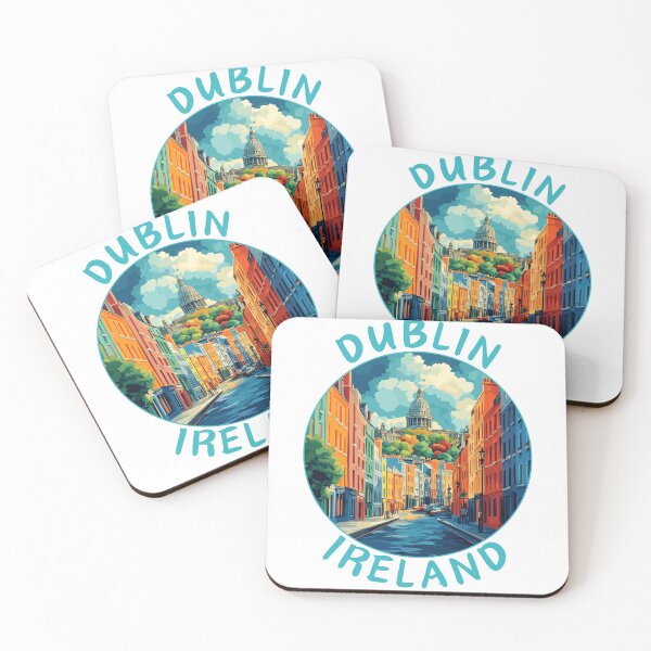 Item preview, Dublin in Ireland Vintage Travel Art Emblem designed and sold by MaateoDesign.
