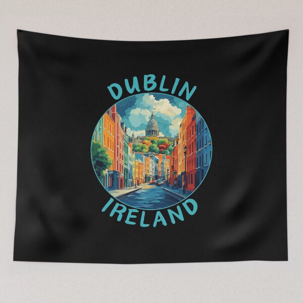 Item preview, Dublin in Ireland Vintage Travel Art Emblem designed and sold by MaateoDesign.