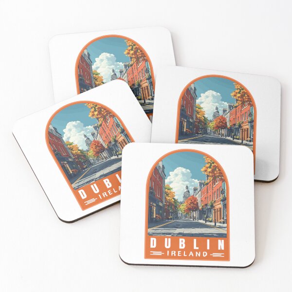 Item preview, Dublin in Ireland Vintage Travel Art Landscape designed and sold by MaateoDesign.