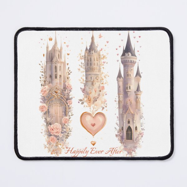 Item preview, Enchanting Cinderella Castle Valentine's Day Art and Romantic Cottagecore Watercolor designed and sold by AnnDesignStudio.