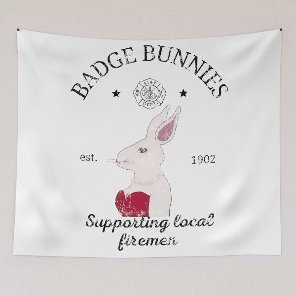 Item preview, Badge bunnies fireman designed and sold by TaraPen.