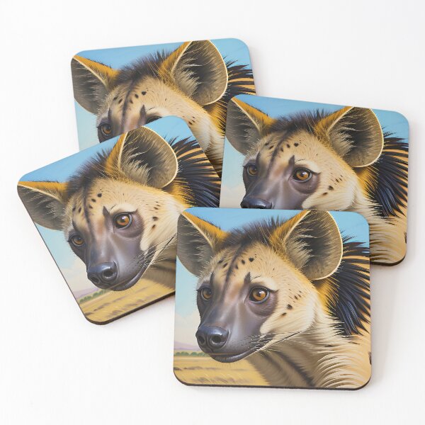 Item preview, Spotted Hyena Portrait African Safari Animal Wildlife Conservation designed and sold by kakarikihill.